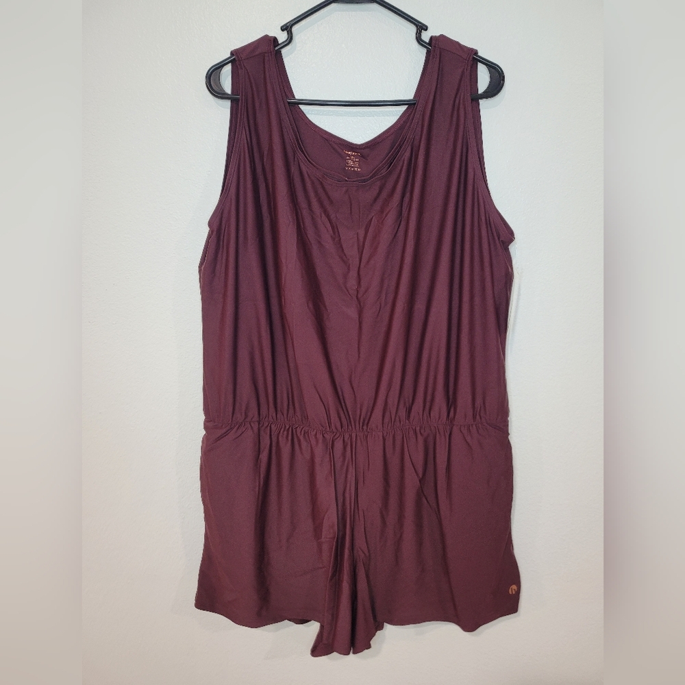 Honey Mark Sage Swim Romper NWT